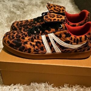 Steve Madden Leopard Print Sneakers with White Accents